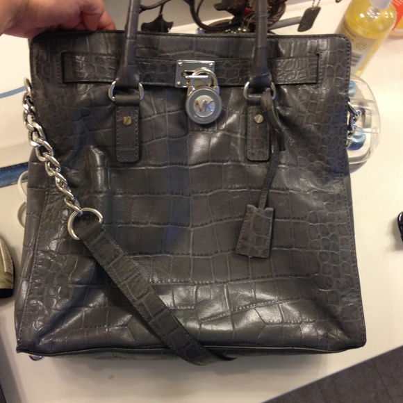 Michael Kors heather gray Hamilton large tote - Picture 2 of 4